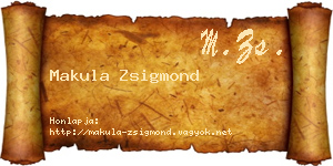 Makula Zsigmond névjegykártya