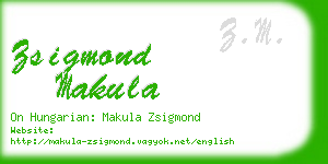 zsigmond makula business card